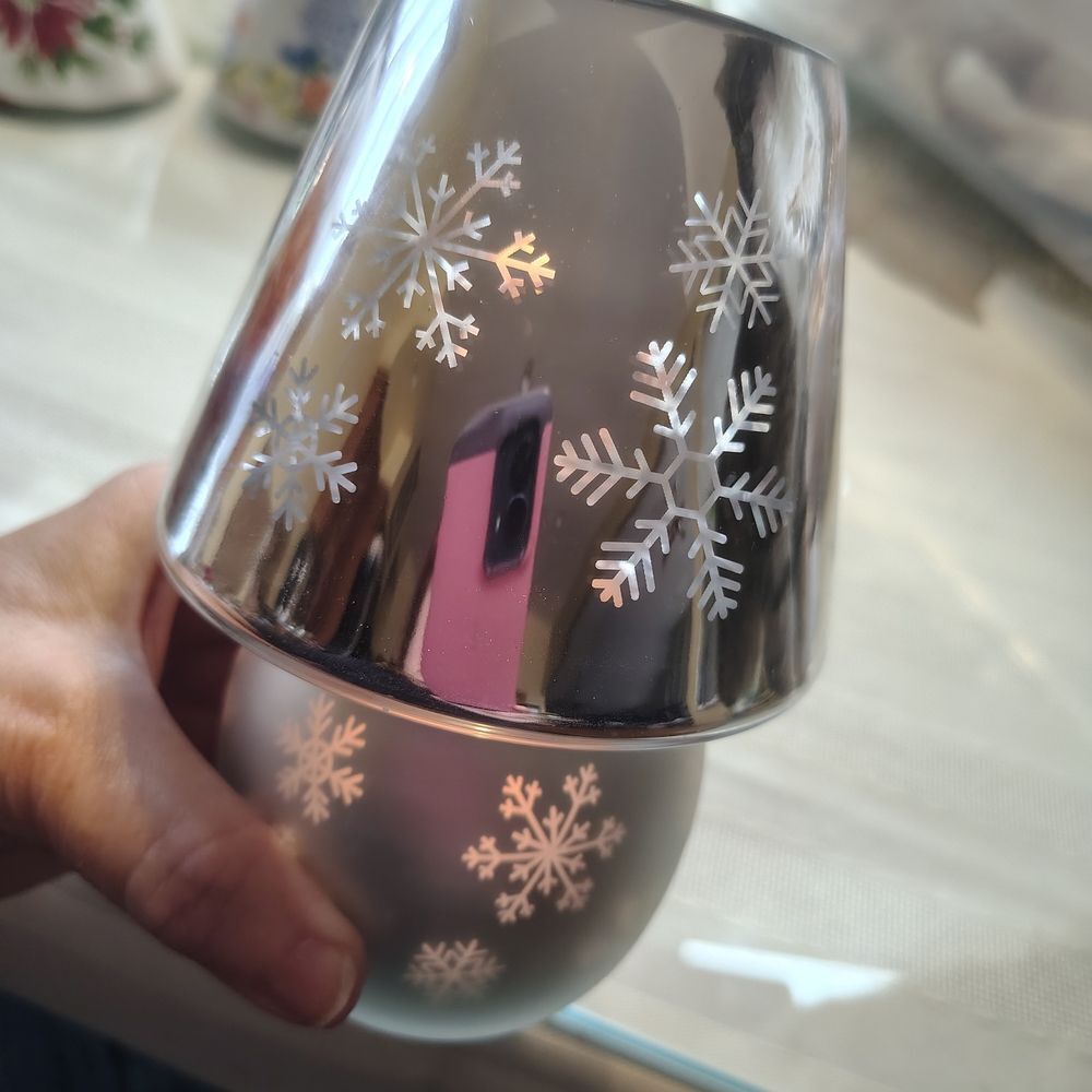 Snowflake Silver Candle Holder